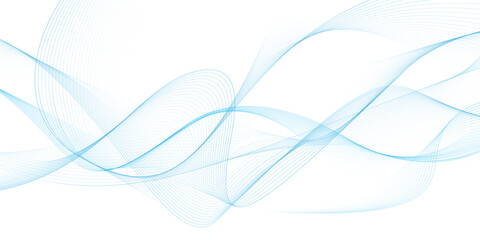 Wall Mural - Modern abstract glowing wave on white background. Dynamic flowing wave lines design element. Futuristic technology and sound wave pattern. Vector EPS10.