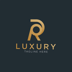 PR logo or RP Logo. luxury Logotype design for company.