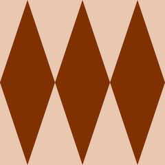 Wall Mural - seamless brown and beige vector graphic of dark and light brown coloured diamonds