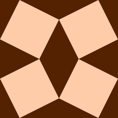 Wall Mural - seamless brown a beige vector graphic of brown diamonds with alternate orientations forming square s