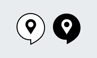 Fototapete - icon simple Pin, Logo point location, Vector illustration symbol design