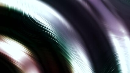 Poster - Abstraction of multicolor waves infinitely moving from the center outwards with distortions on the surface. Abstract motion design on a dark background
