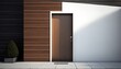 © Dniel - Modern entrance, simple wooden front door