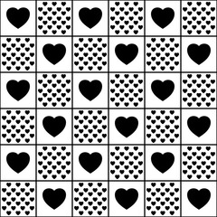 Poster - heart seamless pattern. elegant little hearts. repeated small patern for design prints. cute symbol 