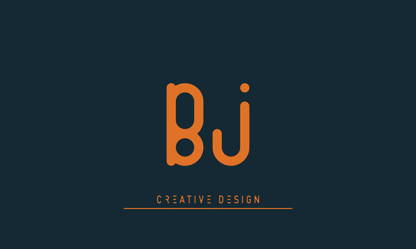 Alphabet letters Initials Monogram logo BJ , JB