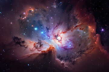 the nebula in space. generative ai