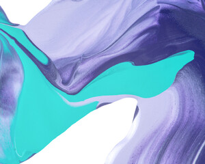 Mint Lilac Purple Abstract Paint Stroke Fluid Liquid Pastel