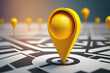 3d map pointers. Mobile navigation app. Generative AI