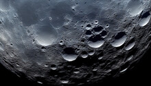 Moon Surface Closeup, Planet Craters