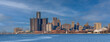Detroit city skyline view from Belle Isle Park.