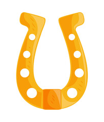 Poster - gold horseshoe icon isolated