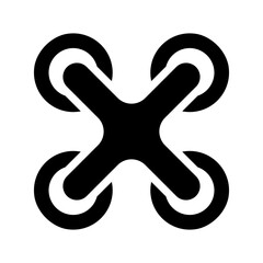 Poster - quadrotor drone icon. Unmanned aerial vehicle. Vector.