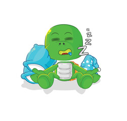 Poster - turtle sleeping character. cartoon mascot vector