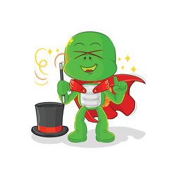 Sticker - turtle magician illustration. character vector