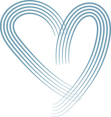 Wall Mural - Heart pattern in hand-drawn line style
