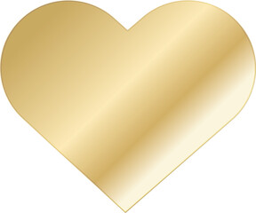 Wall Mural - gold style heart icon for valentine's day, white day, mother's day, father's day, birthday, celebrat