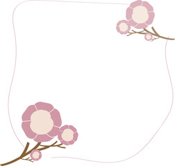 Wall Mural - Border, frame, corner composed of classical floral illustrations, Chinese style, Japanese style