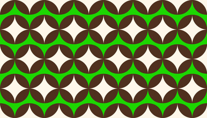 Poster - Abstract retro geometric seamless pattern. Decorative ornament background in 60s or 70s style. Retro vintage design for wallpapers, textile, fabric. Vector texture backdrop 