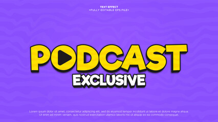 Poster - Podcast 3D Logo Text Effect