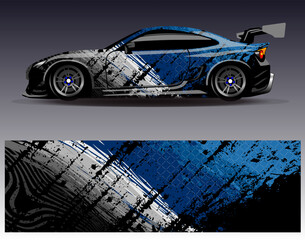Wall Mural - Car wrap design vector. Graphic abstract stripe racing background kit designs for wrap vehicle  race car  rally  adventure and livery