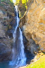 Sticker - View of Reichenbach Falls in Bernese Oberland region of Switzerland