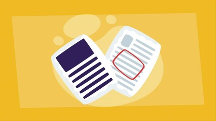 Sticker - documents files formats business animation