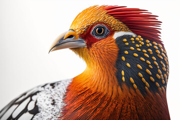 Sticker - Close up of golden pheasant with red belly