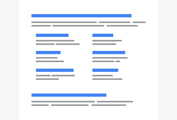 Poster - Sitelinks on search engines result page. Optimizing sitelinks through SEO can significantly improve website ranking on SERP. Improve website traffic and online visibility