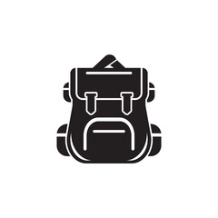 Poster - Simple backpack icon,illustration design template.