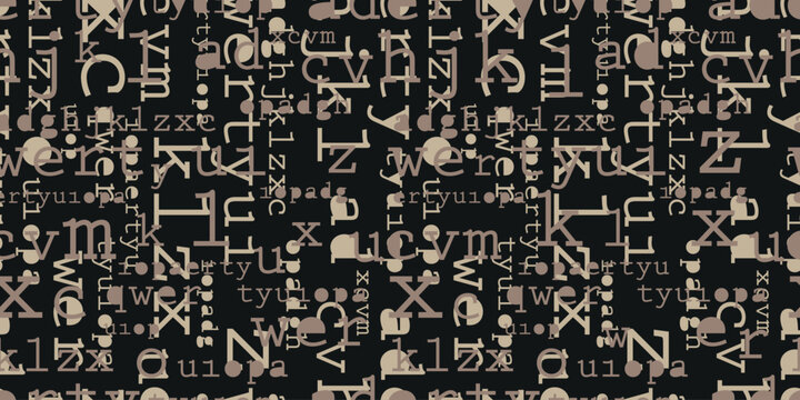 Creative and modern background with letters.