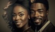 © Get Stock - Empowering Confidence and Relationship in the Workplace: Celebrating National Couple's Day with Diversity Inclusivity in the Industry with African American Actor Couple (generative AI