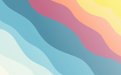 Poster - Abstract background with multicolor curves pattern illustration for design