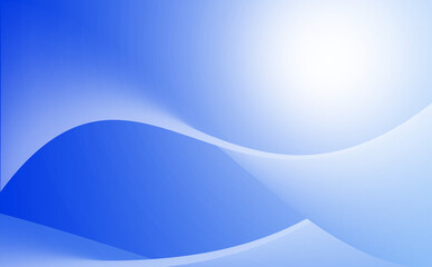 Poster - light blue  background with curve pattern graphics for illustration.