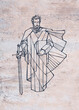 Hand drawn illustration of Saint Paul.