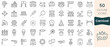 © Hondicone - Set of carnival icons. Thin linear style icons Pack. Vector Illustration