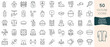 © Hondicone - Set of personal protective equipment ppe icons. Thin linear style icons Pack. Vector Illustration
