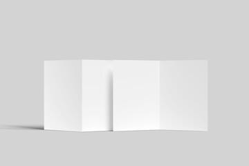 Canvas Print - Cover and open A4 Bifold Brochure Mockup Blank 