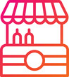 Food stall Vector Icon Design Illustration