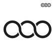 © daqota - Abstract shape for branding, logotype design. Three circles in chain, triple infinity.
