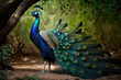 Indian peafowl or blue peafowl a kind of peacock in the pheasant and quail family Found in India, Pakistan, Nepal, Bangladesh, Bhutan and Sri Lanka .