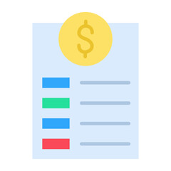 Poster - Invoice Flat Multicolor Icon