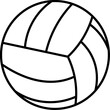 Volleyball logo editorial, on-screen png, svg.
