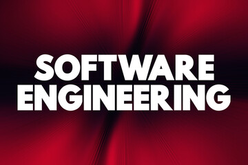 Aufkleber - Software Engineering text quote, concept background