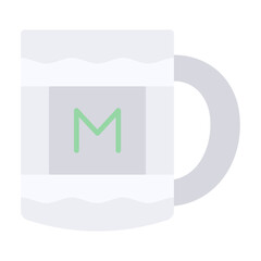 Canvas Print - MOM Mug Flat Multicolor Icon