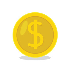 gold coins isolated vector illustration	
