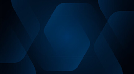 Dark blue abstract background with geometric shapes. Elegant dark gradient geometric graphic elements. Modern futuristic concept. Suit for poster, banner, brochure, corporate, web. Vector illustration