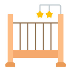 Poster - Crib Flat Multicolor Icon