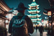 City Adventures at Night: Exploring Asia's Stunning Pagoda Architecture - AI Generative
