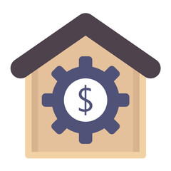 Poster - House Price Flat Multicolor Icon