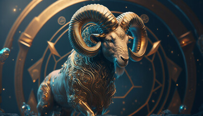 aries zodiac sign in fantasy style
